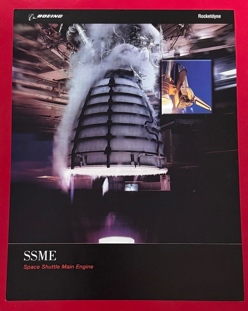 SSME SPACE SHUTTLE MAIN ENGINE BOEING ROCKEDYNE RELEASED LITHO