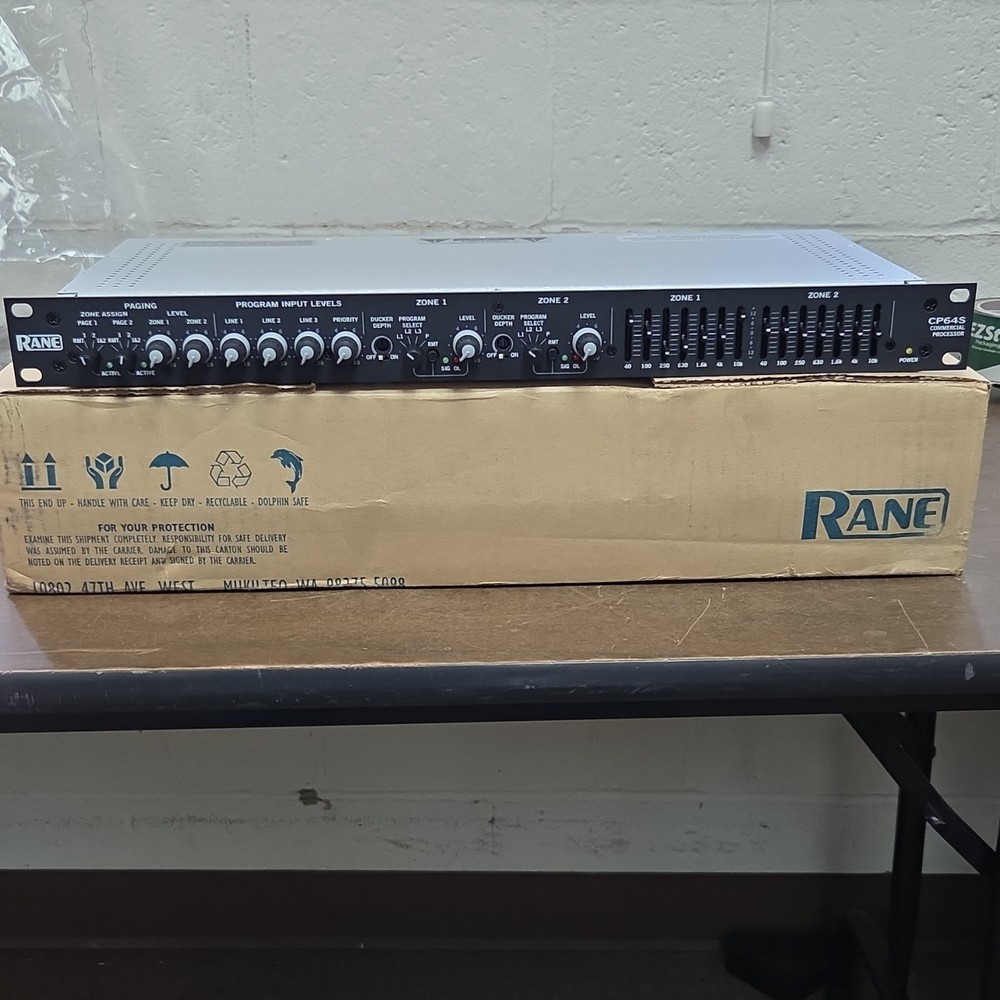 Rane CP64S 4-Channel Compressor Processor Rack Mountable RCA/XLR In/Out
