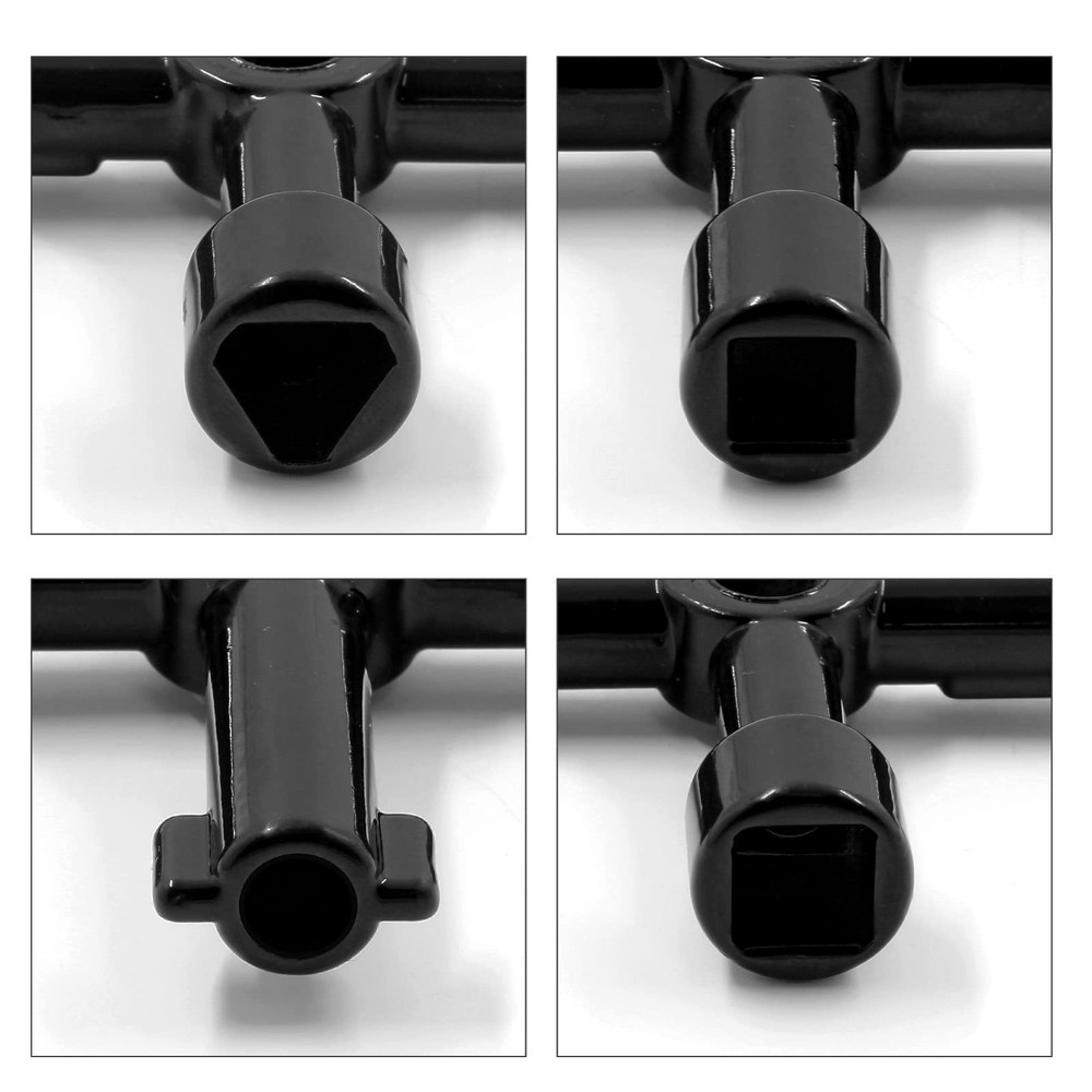 3Pcs 4-Way Multi-Functional Utilities Key Electric Cabinet Keys Triangle Squa...