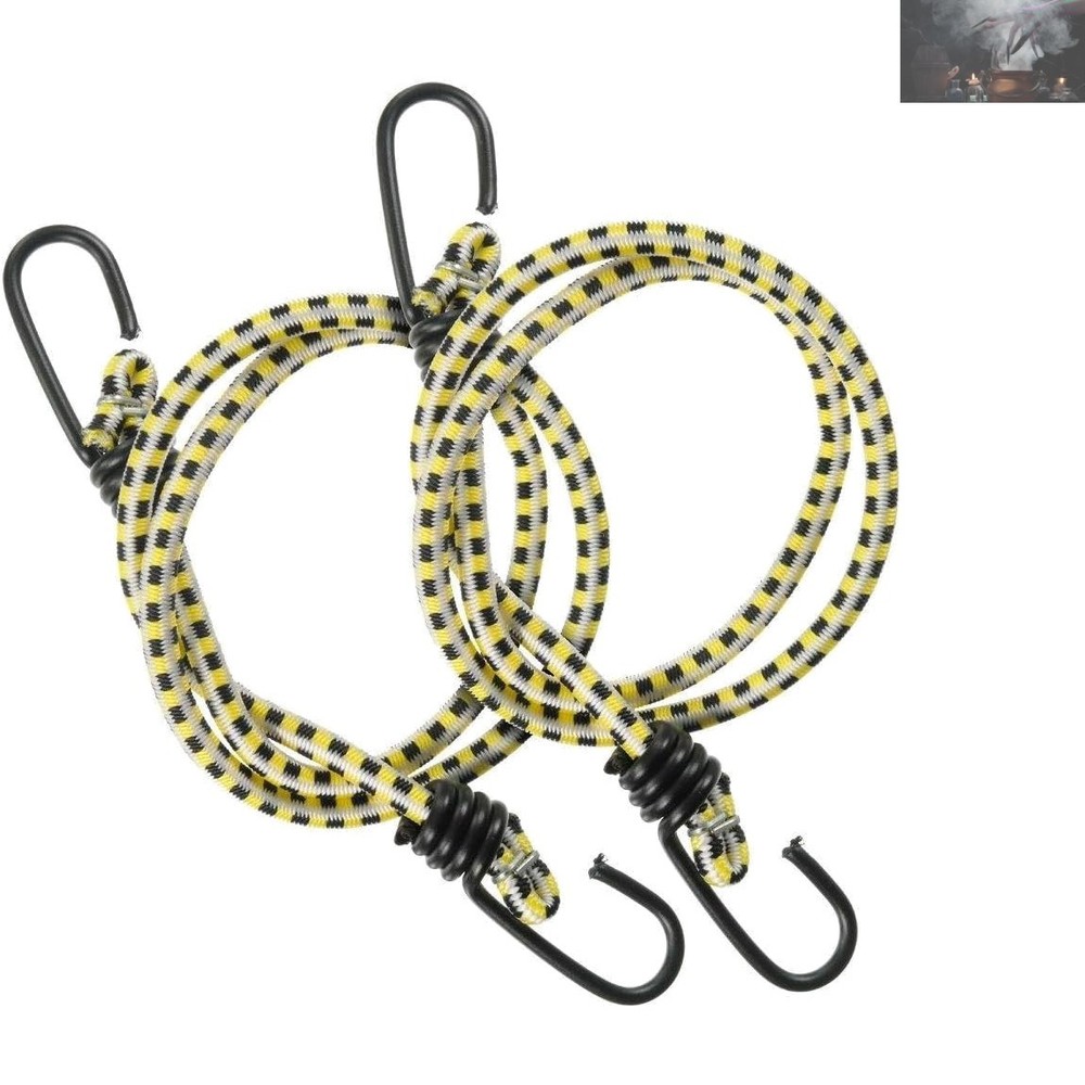 Highly Visible 36” Vinyl Coated Bungee Cords, Adjustable 2-Pack for Durability