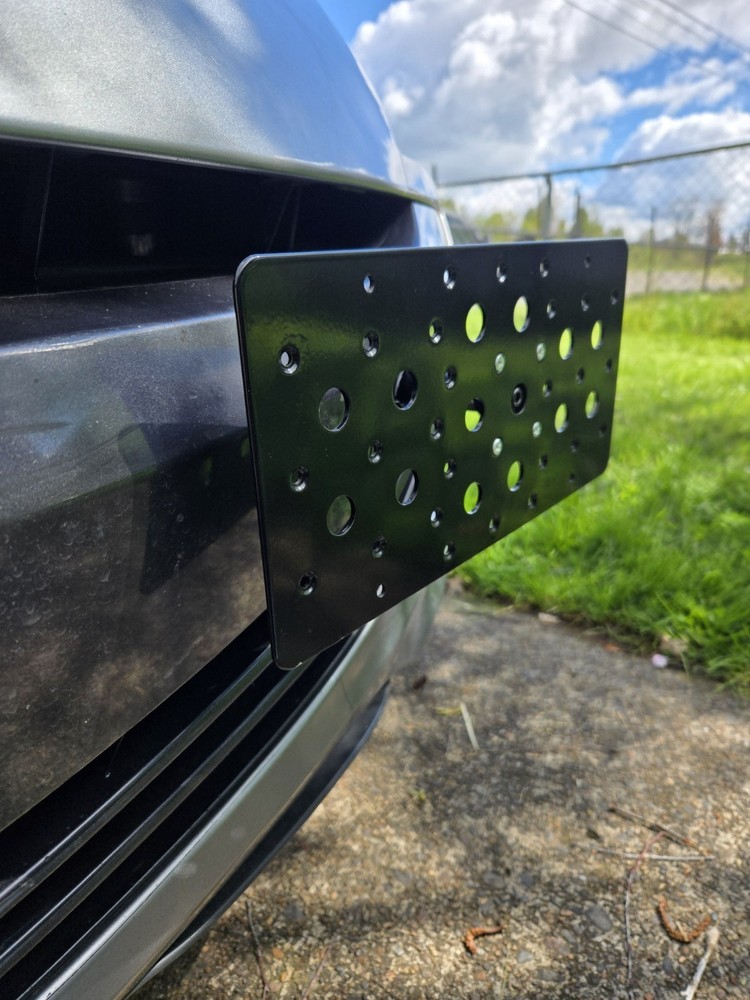 Front Bumper Tow Hook License Plate Mount Bracket Kit For Mazda 3 2010-2013 New