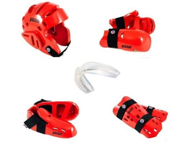 ProForce Lighting 7 Piece Sparring Gear Combo Set RED