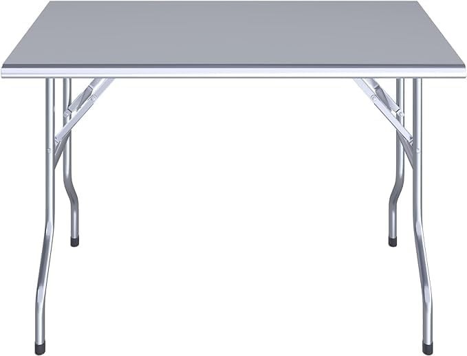 Premium Quality Stainless Steel Open Base Folding Utility Table - Folding Table
