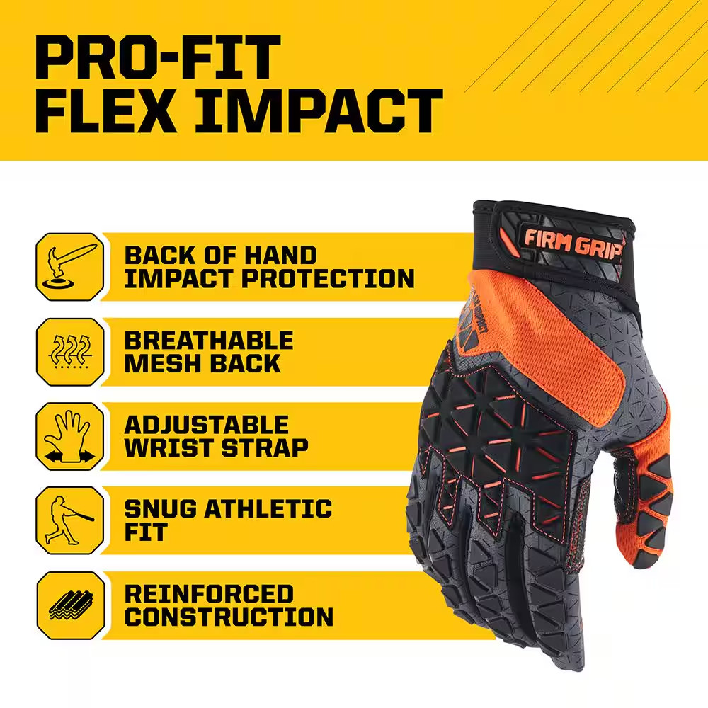 Large Pro-Fit Flex Impact Gloves