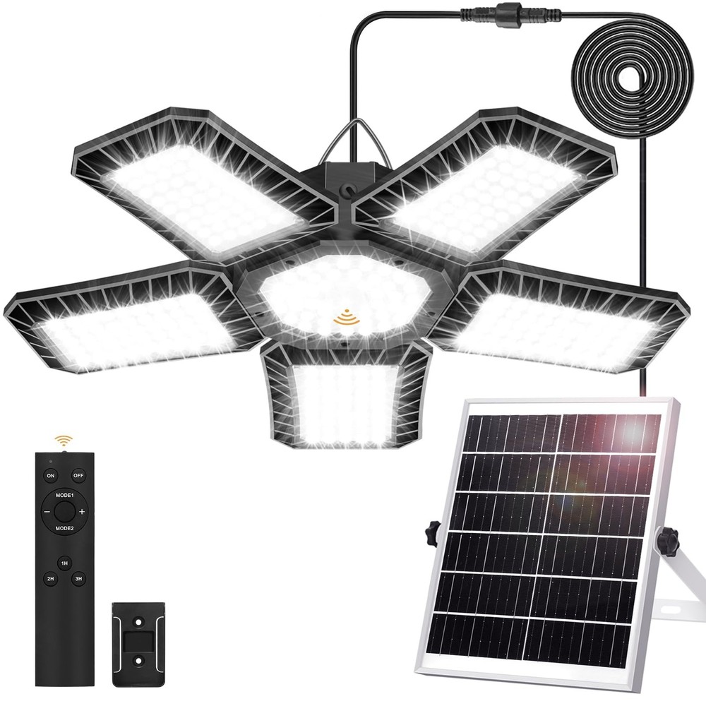 Solar Light for Shed with Constant On & Motion Activated Simple 2 Modes Tempe...