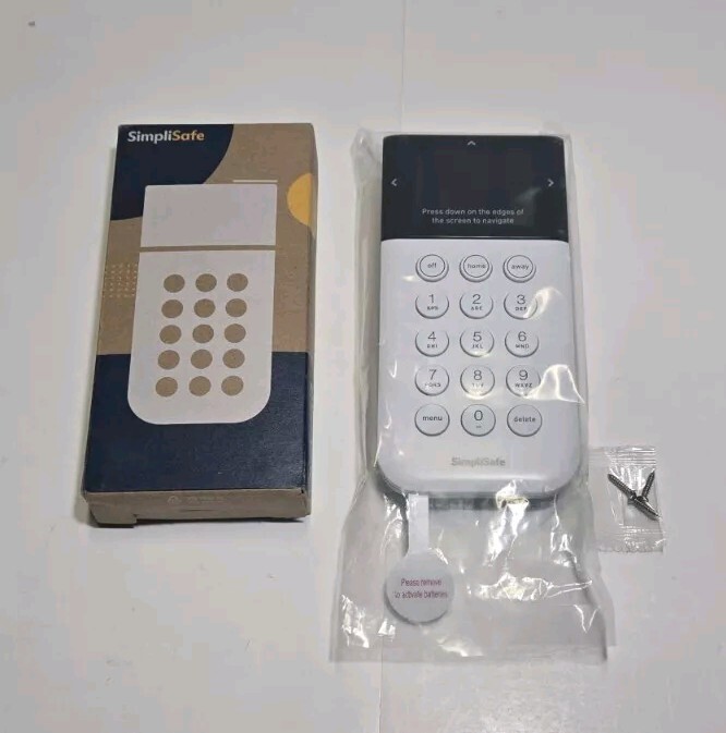 SimpliSafe Keypad Wireless White KP3-W Touch-to-Wake Home Security