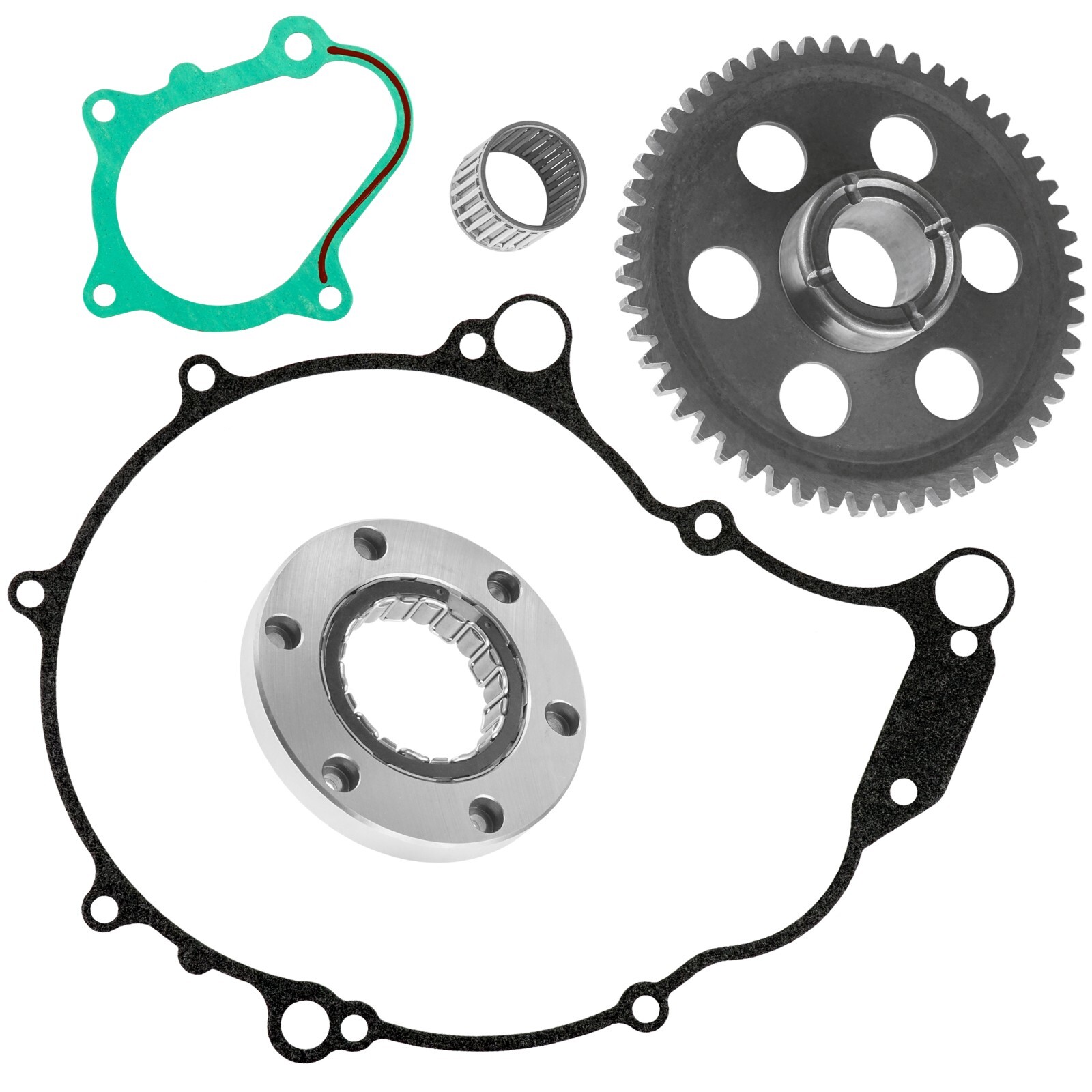 Starter Clutch & Gear Idler W/ Gaskets For Yamaha YFM660R Raptor 660R 2001-2003