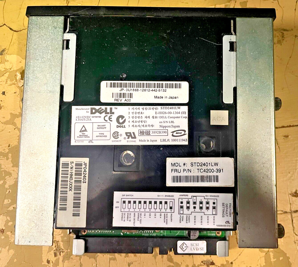 Dell STD2401LW SCSI LVD Internal Tape Drive
