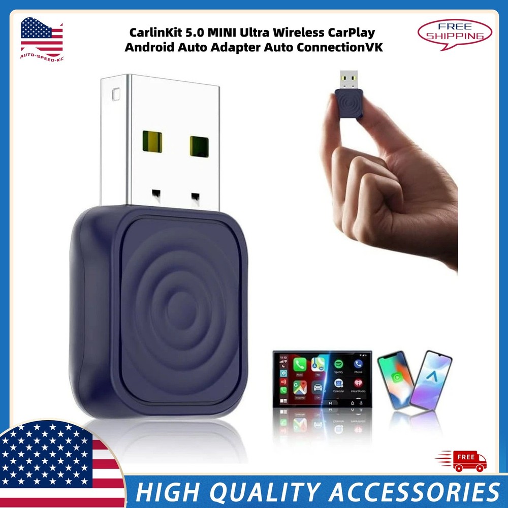 US CarlinKit 5.0 MINI Ultra Wireless CarPlay Android Adapter Auto Connection