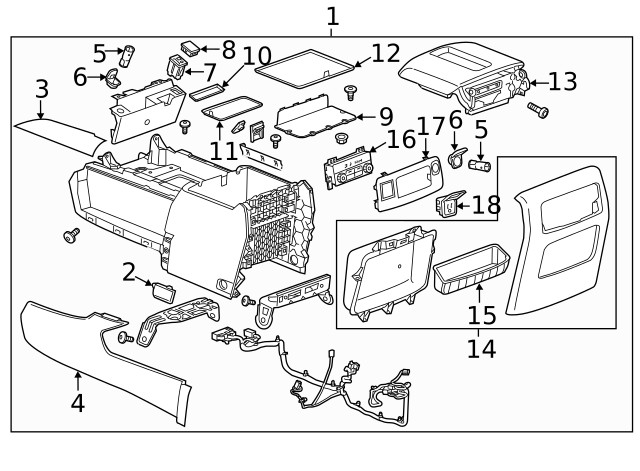 Genuine GM Console Assembly 23491264