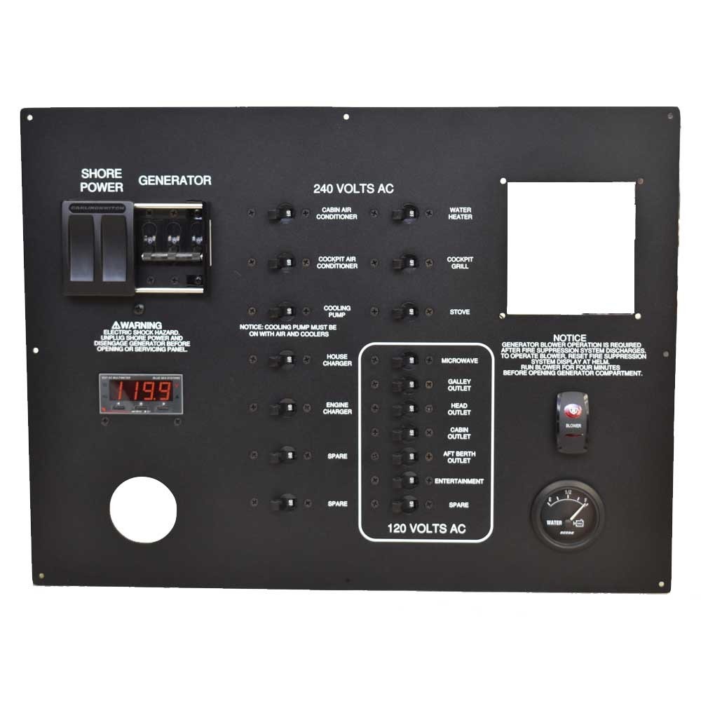 Tiara Boat Shore Power Generator | Toggle Breaker Panel