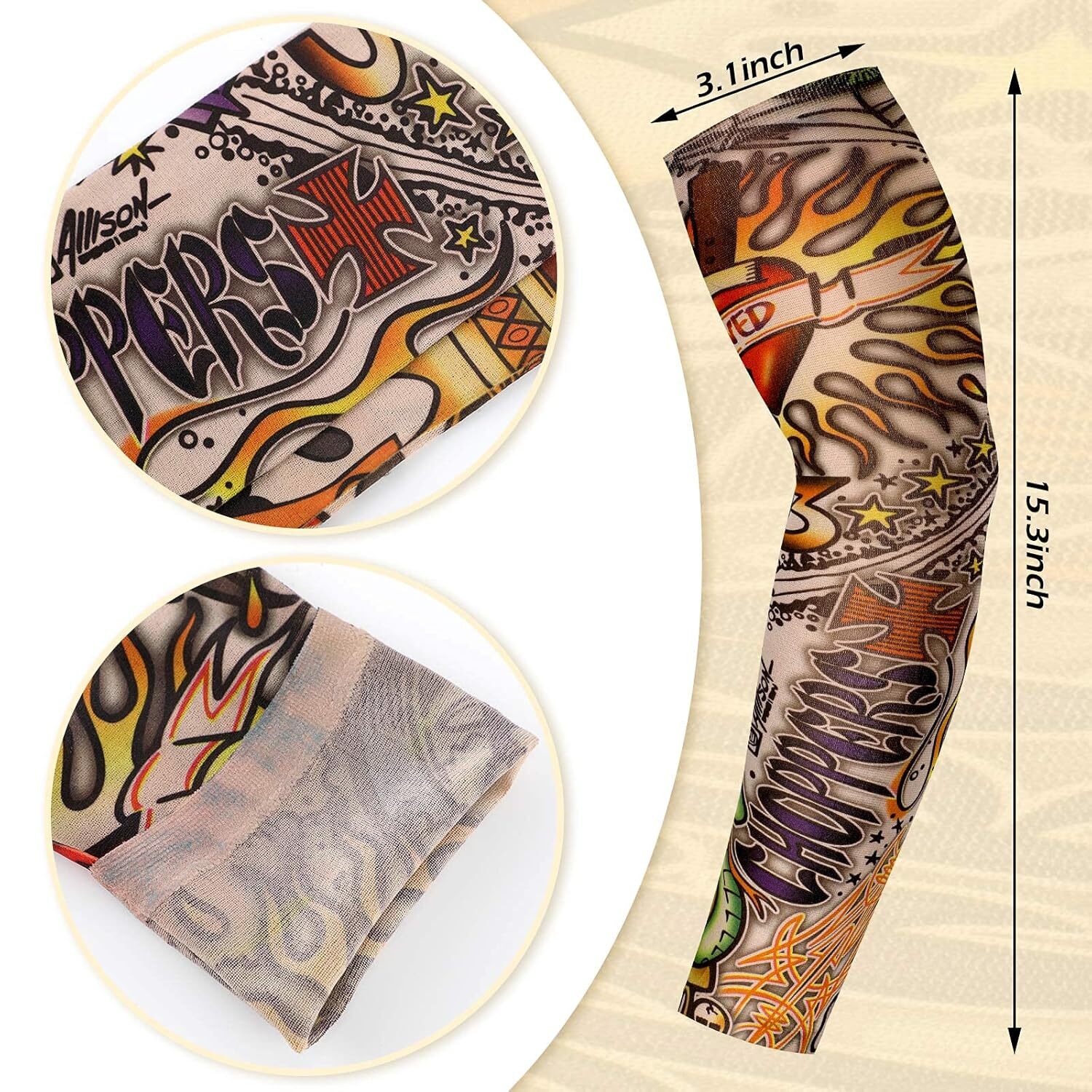 10PCS Tattoo Cooling Arm Sleeves Cover Outdoor Sport Summer UV Sun Protection US