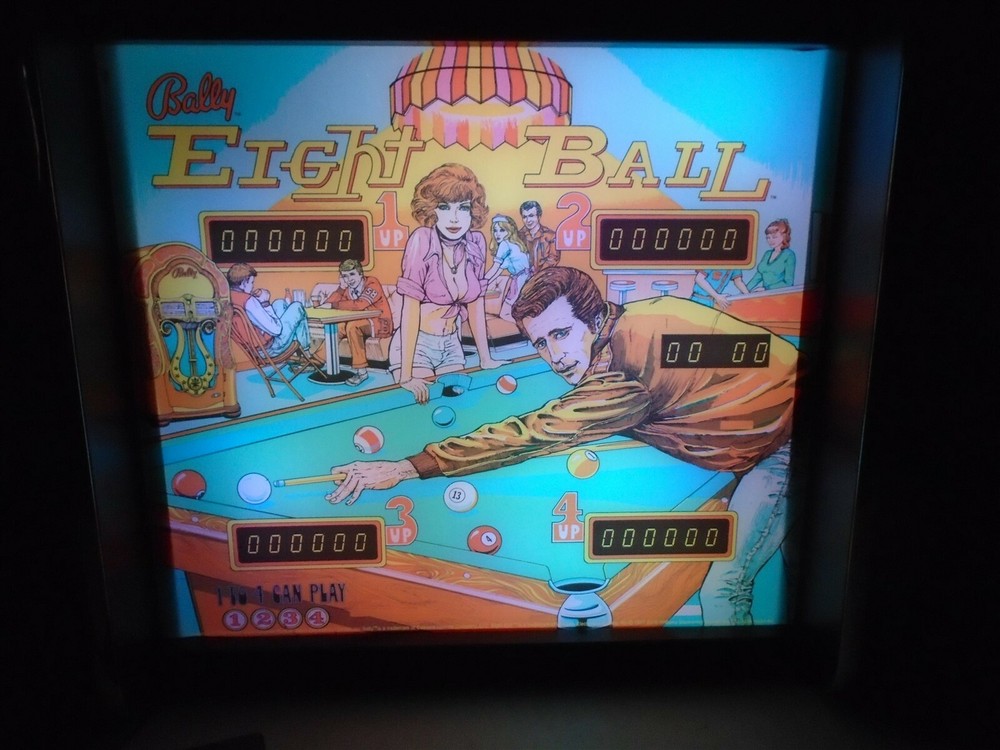 Bally Eight Ball Pinball Head LED Display light box