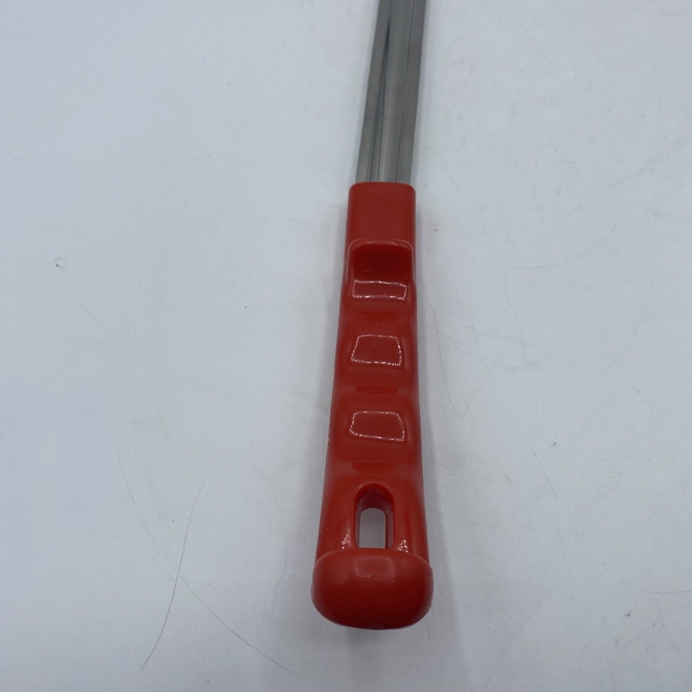 Winco Serving Spoon Red Plastic Handle India Stainless 2oz 59ml 13.5" Portion