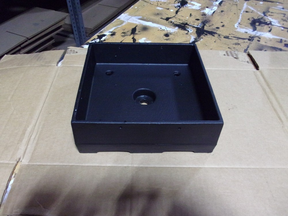 Rough Cut Full Size Anchored Post Base 8x8, BLACK