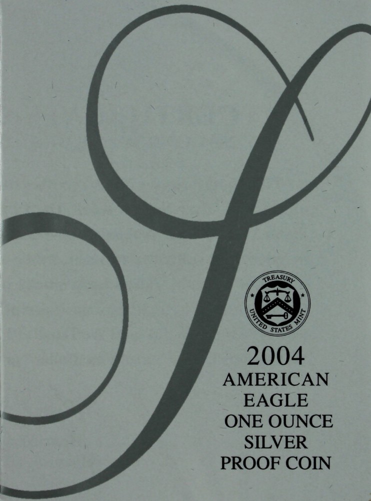 2004-W American Proof Silver Eagle-Mint Issued Presentation Box & COA (NO Coin)