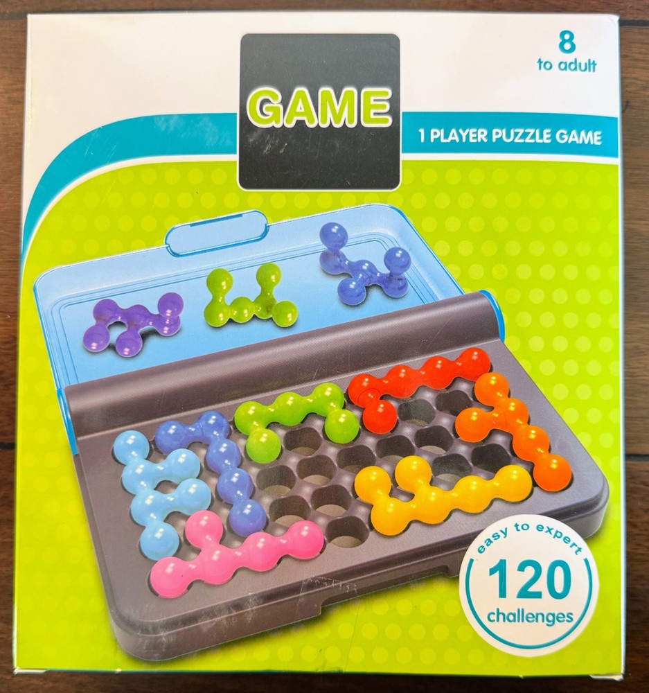 IQ Games 1 Player Puzzle Fit Game 120 Challenges Ages 8+ Problem Solving Toy