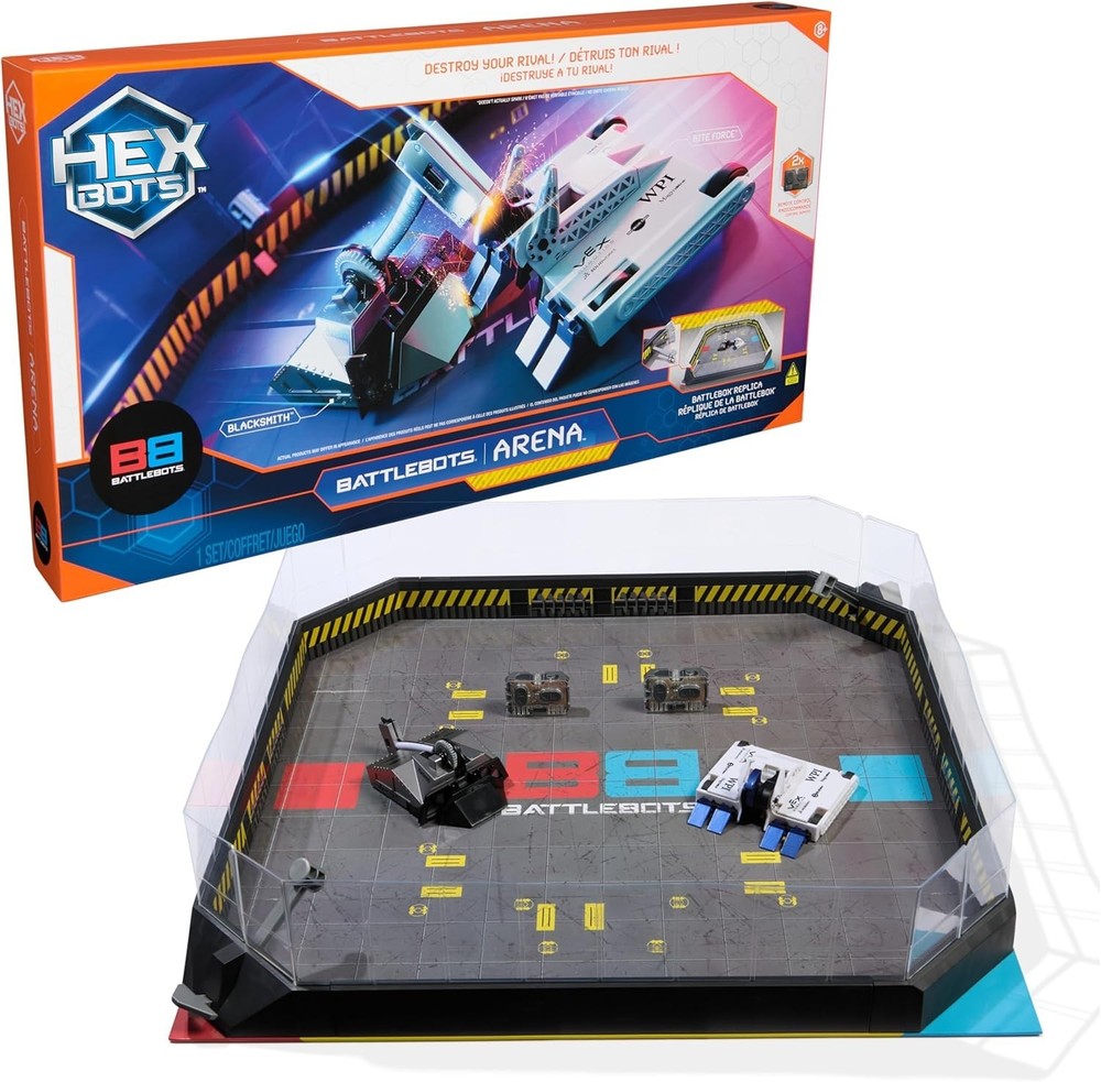 HEX BOTS BattleBots Arena Bite Force & Blacksmith, Remote Control Robot Toys, RC