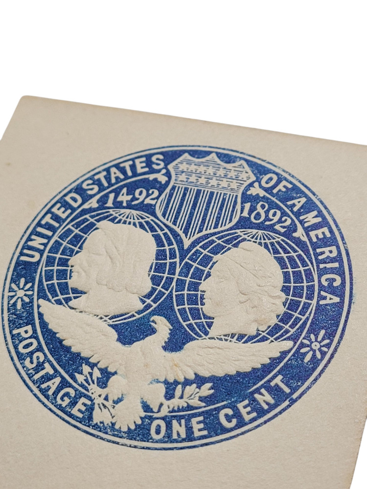 US Scott # U348-351 Cut Square Blue - Single - Vintage 1 Cent Postage