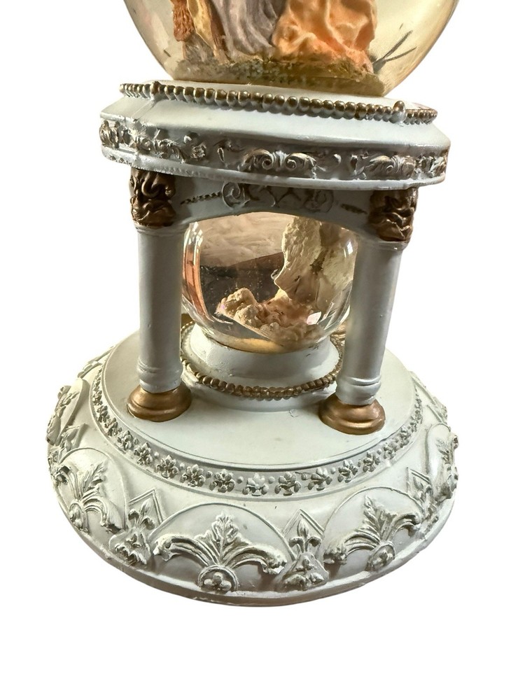 Two Tier Snow Globe Wind Up Musical