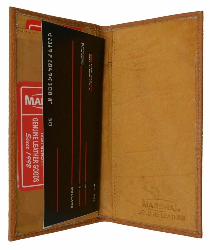 Genuine Leather PLAIN Checkbook Cover Tan NEW!!!