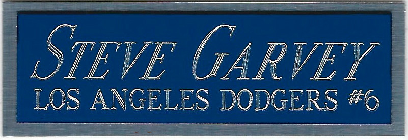 STEVE GARVEY DODGERS NAMEPLATE FOR AUTOGRAPHED Signed Baseball Display CUBE CASE