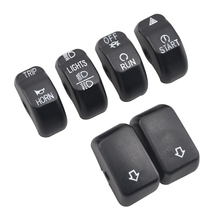 1 Set Hand Control Switch Housing Button Covers Caps Front For Harley 2014-2019