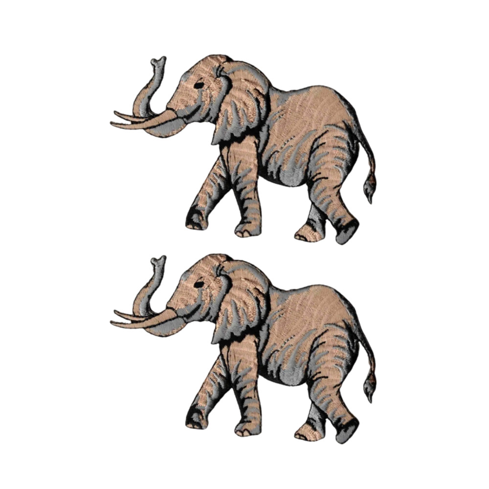 Large Elephant Animal (2-Pack) Iron On Patch