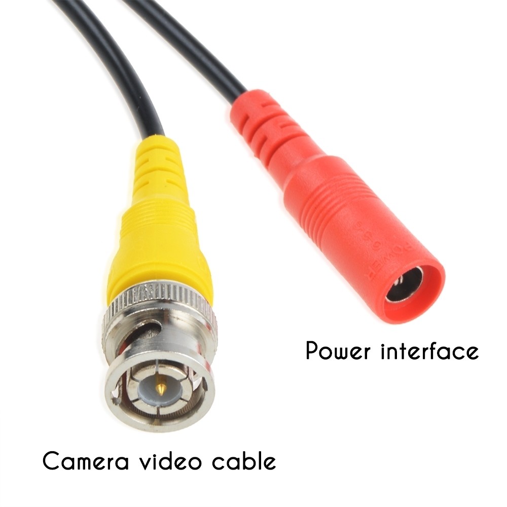 50ft BNC Video Power Cable Wire for Surveillance CCTV Security Camera White