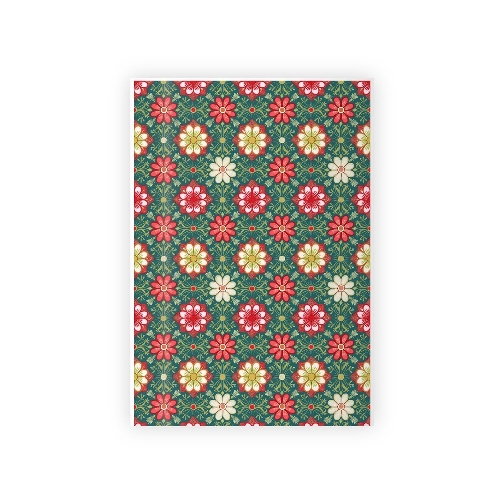 Gift Wrapping Flower Pattern Paper Rolls, 1pc