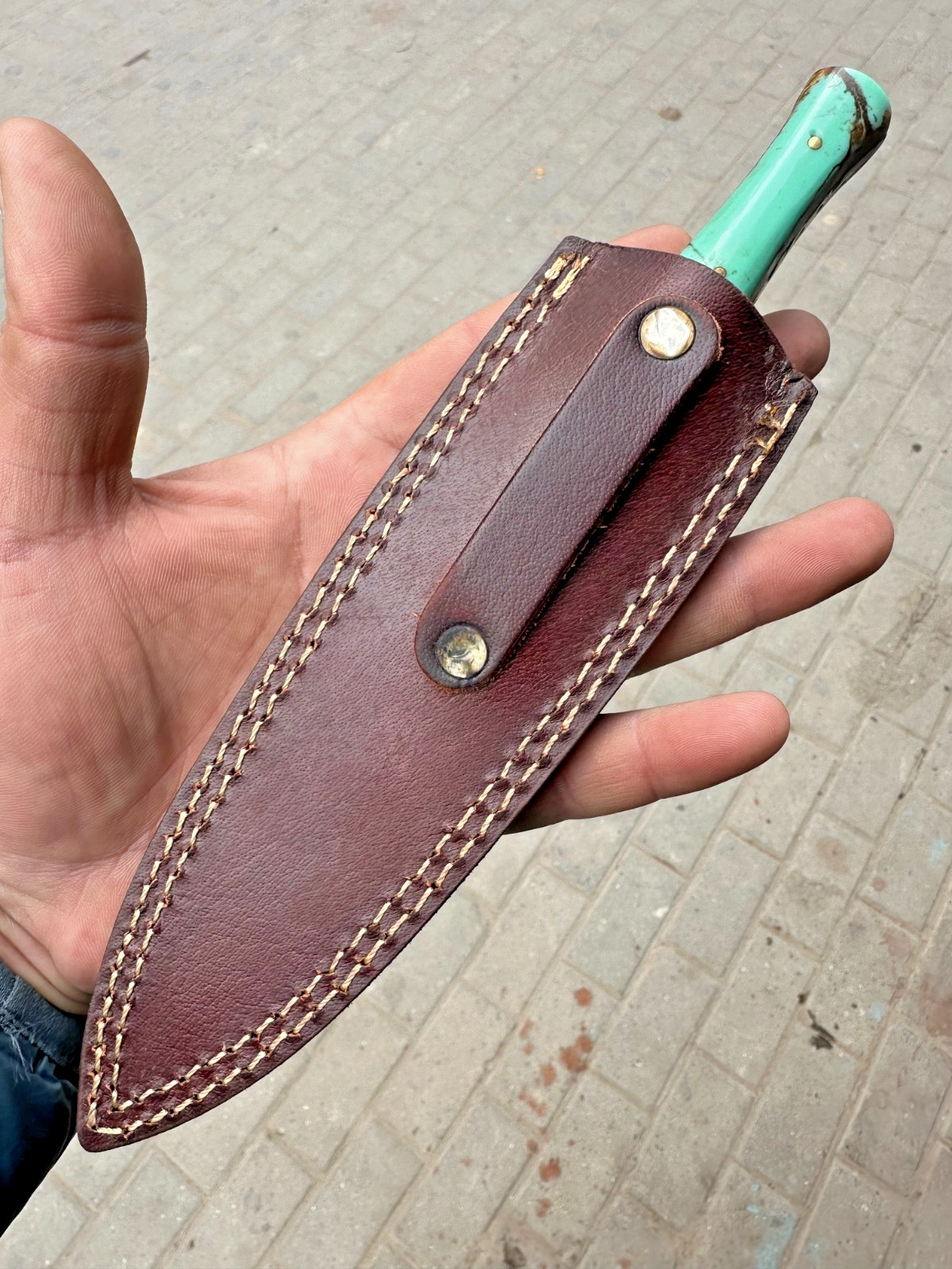 CUSTOM HANDMADE FORGED DAMASCUS STEEL BOOT KNIFE THROWING HUNTING DAGGER - 1438