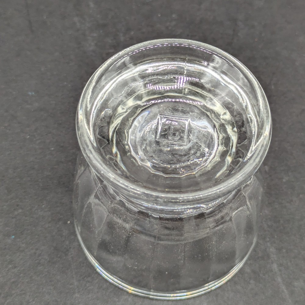 Bartlett & Collins Glass Open Salt Dip Cellar Vertical Pattern BTC3