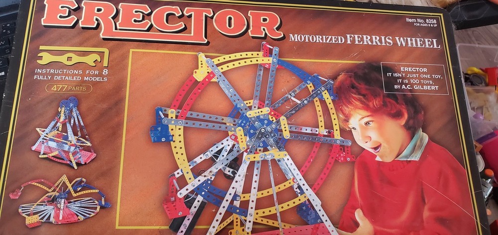 Erector Metal Construction Set Motorized Ferris Wheel