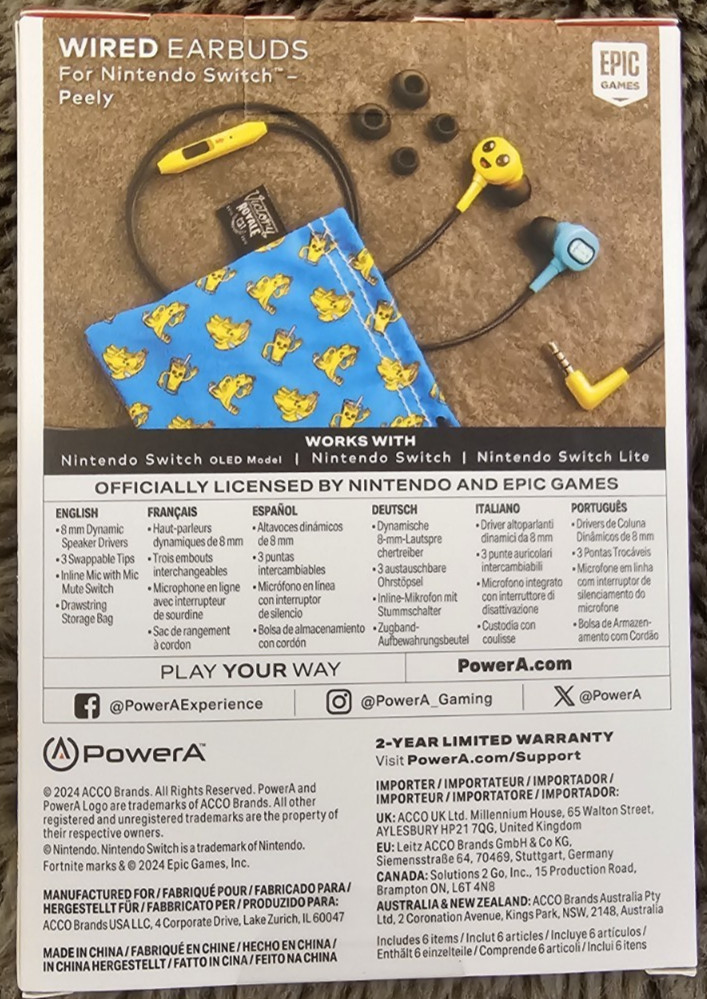 Fortnite Nintendo Switch Peely Bundle Case Controller Headphone Sealed w/ Codes