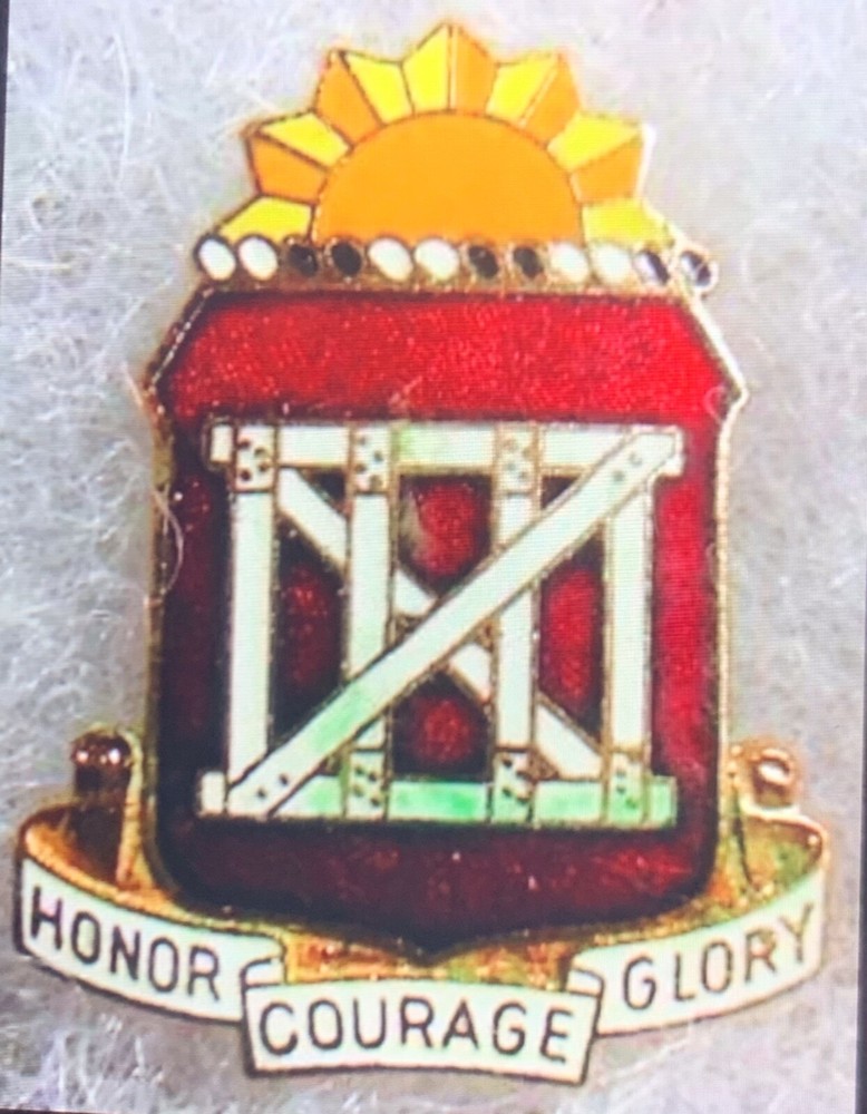 18 ENGINEER US ARMY DUI INSIGNIA ORIGINAL GERMAN POST WW2 MADE PIN BACK CREST