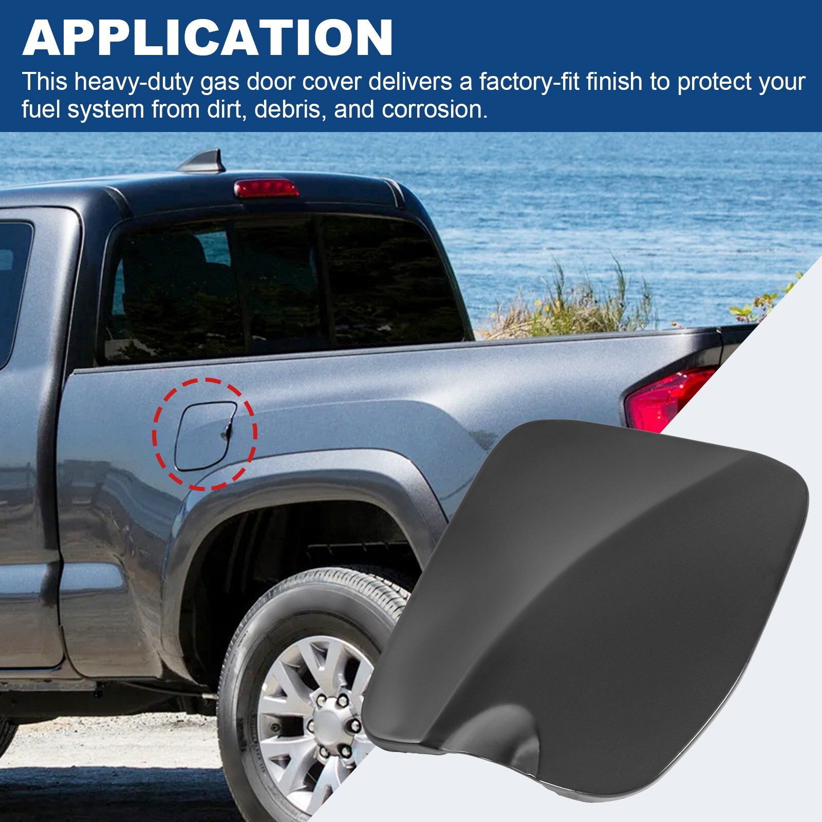 FUEL GAS DOOR LID For TOYOTA TACOMA 2016-2023 77305-04080 5FT BED