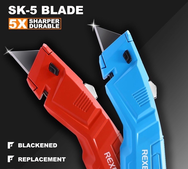 UTILITY HOBBY KNIFE BOX & STRING CUTTER RETRACTABLE WITH EXTRA BLADES!