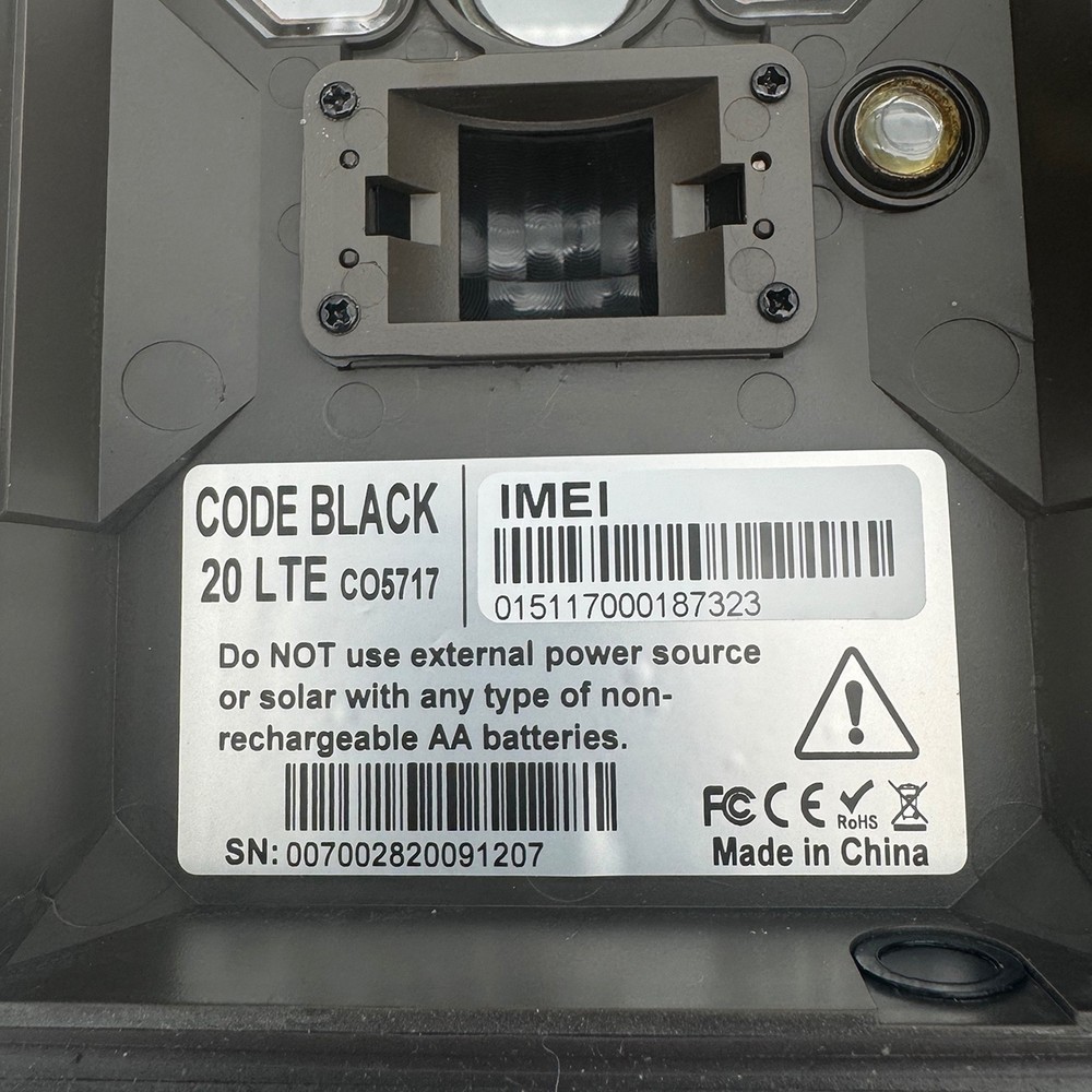 Covert Code Black 20 LTE Cellular Trail Camera SIM/ Ready Takes Photos/Videos