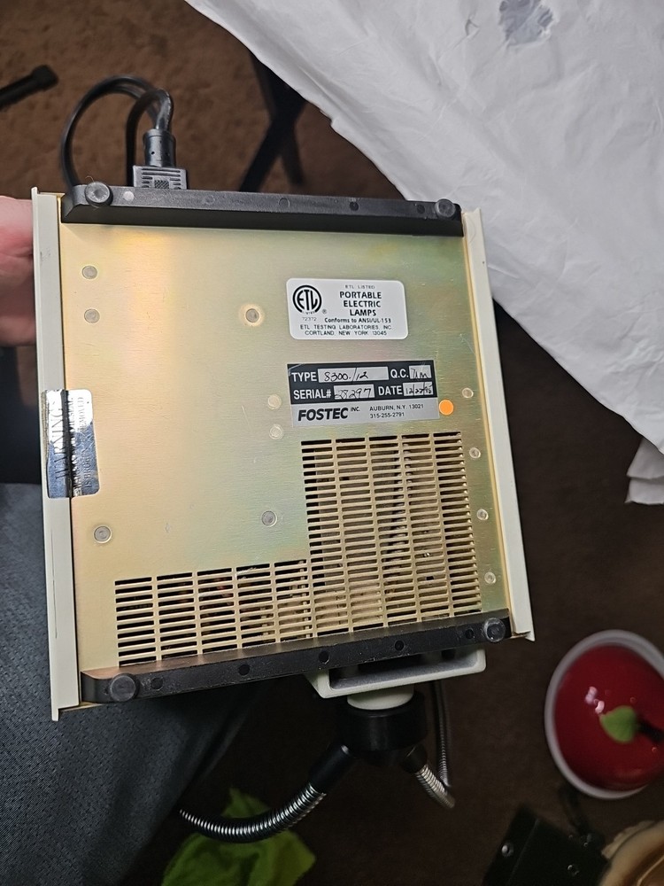 Fostec EKE 8300-12 Light Source With Dual Flexible Fiber Optic Attachment