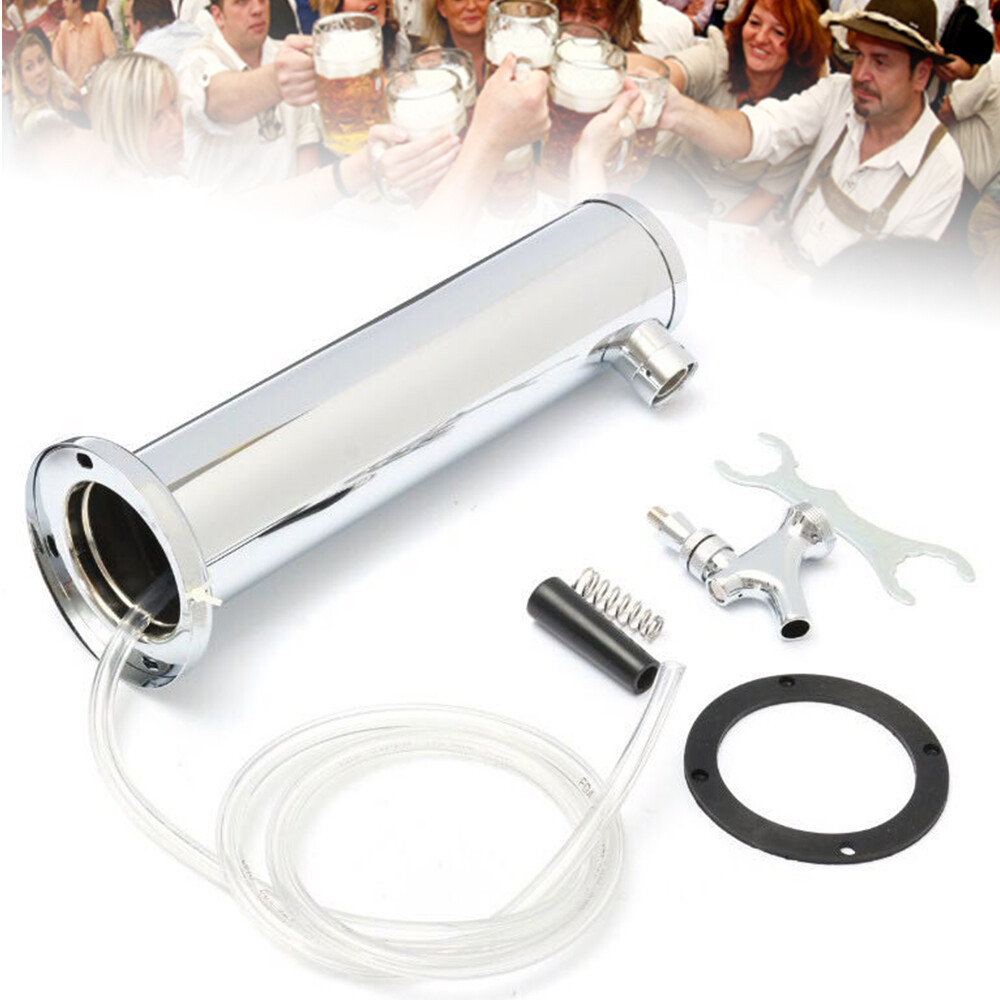 Single Tap Draft Beer Tower Faucet Tap Stainless Steel Homebrew Kegerator Chrome