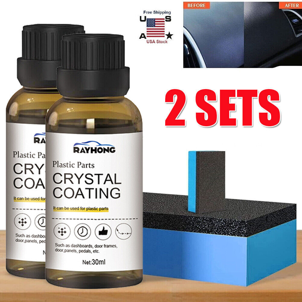 2 Sets Plastic Parts Crystal Coating Car Refresher Agent Maintenance Accessories