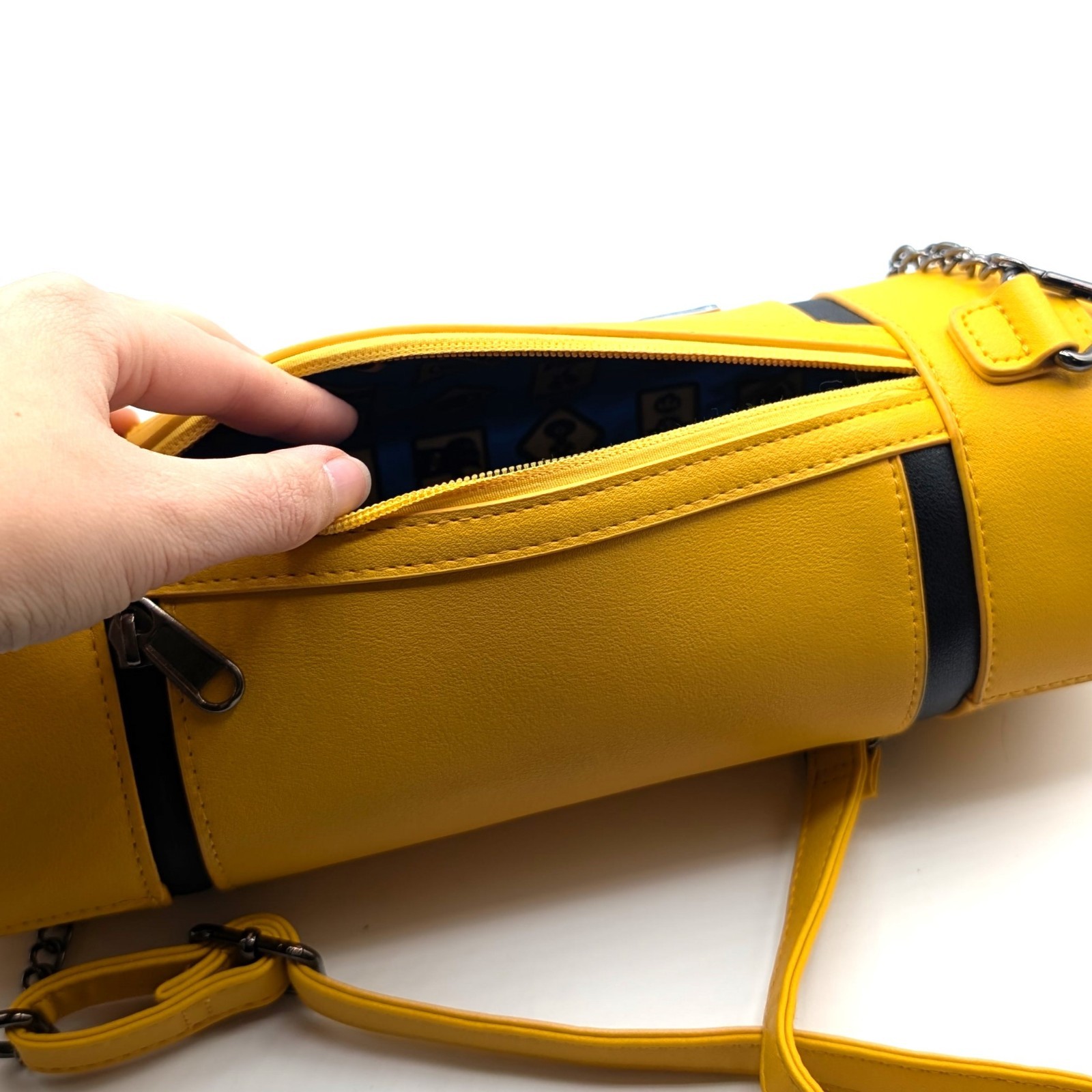 NWOT Disney Pixar Monsters Inc Yellow Scream Canister Crossbody Bag Purse Unisex