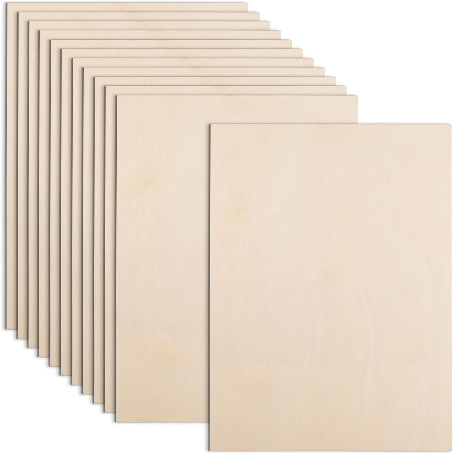 Basswood Sheets 12x16x1/16", 12 Pack Unfinished Plywood for DIY Crafts, Models