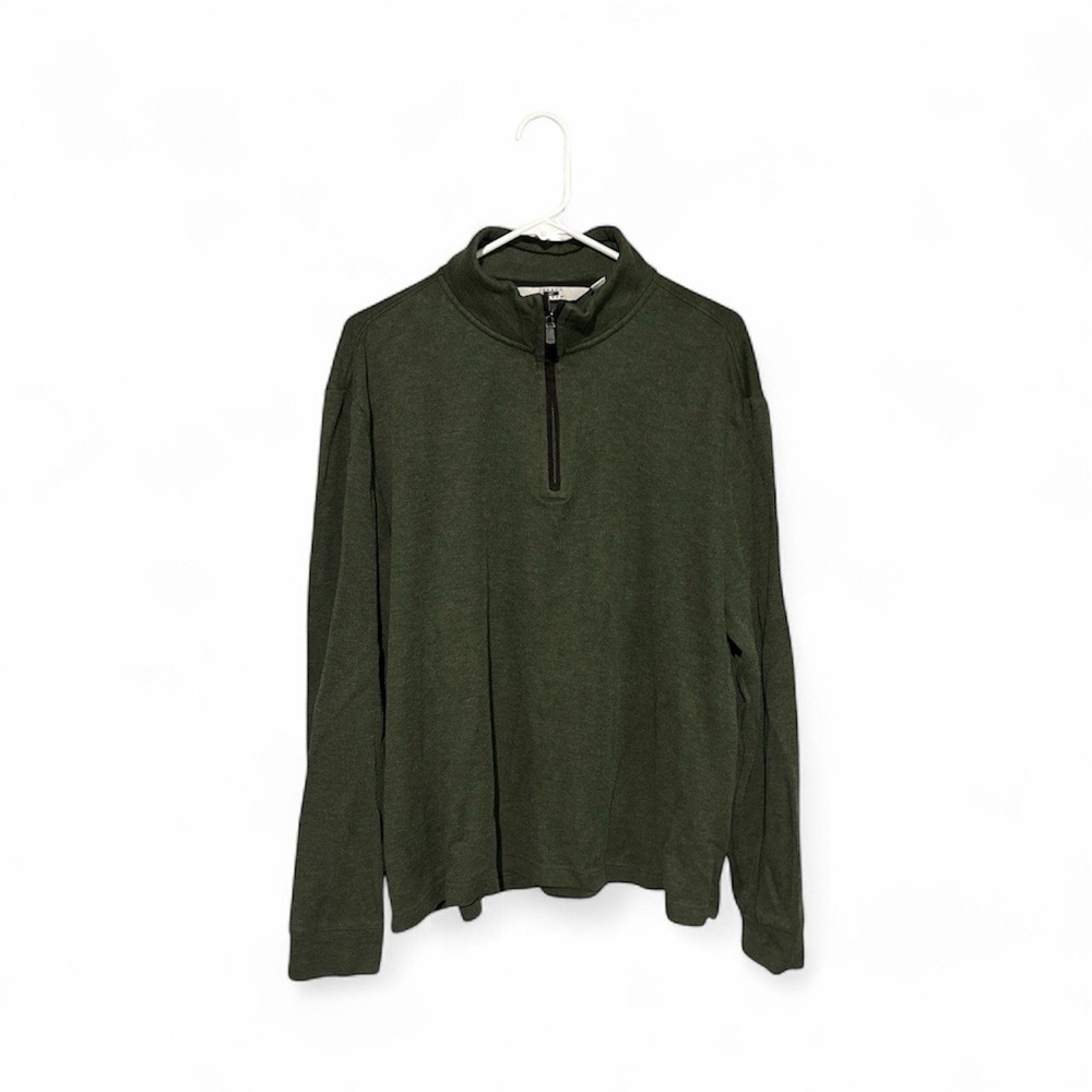 Joseph Abboud Men's XXL Green Quarter-Zip Pullover Sweater