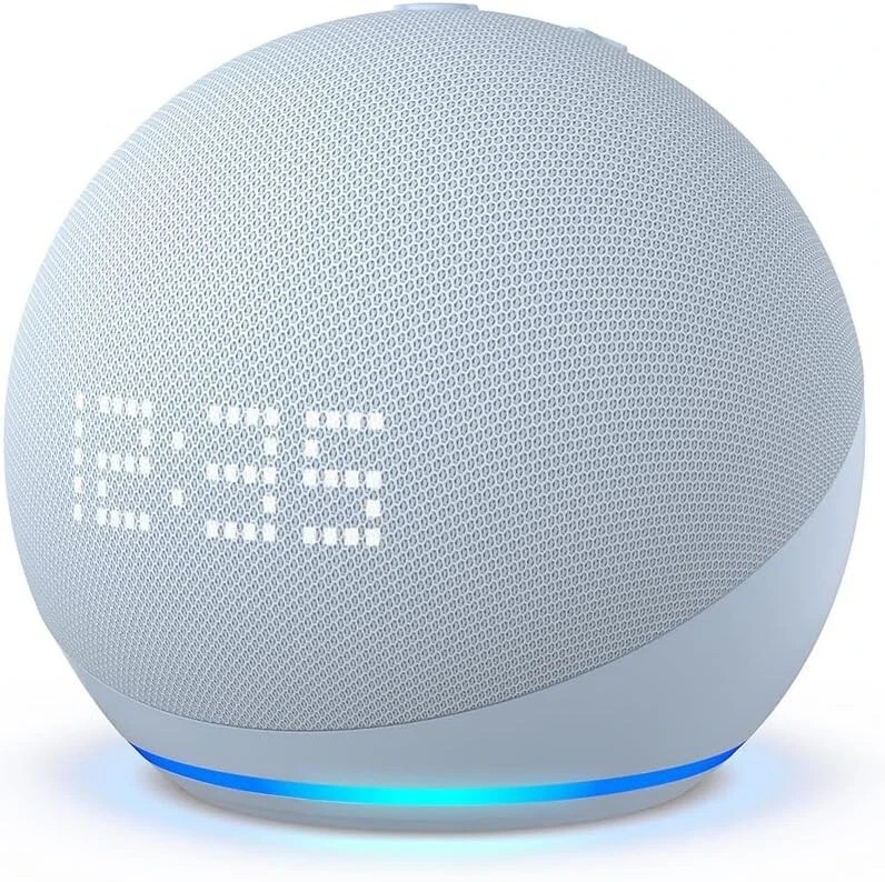 Amazon Echo Dot (5th Gen) Smart Speaker With Alexa And Clock NEW Cloud Blue