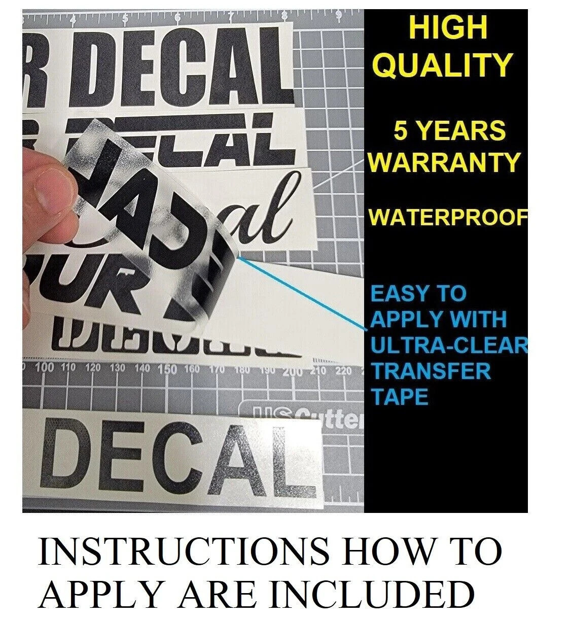 Custom Text Vinyl Lettering Sticker Decal Personalized Any Text - Any Name - [xx