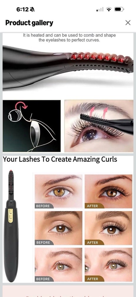 heated eyelash curler Battery Operated