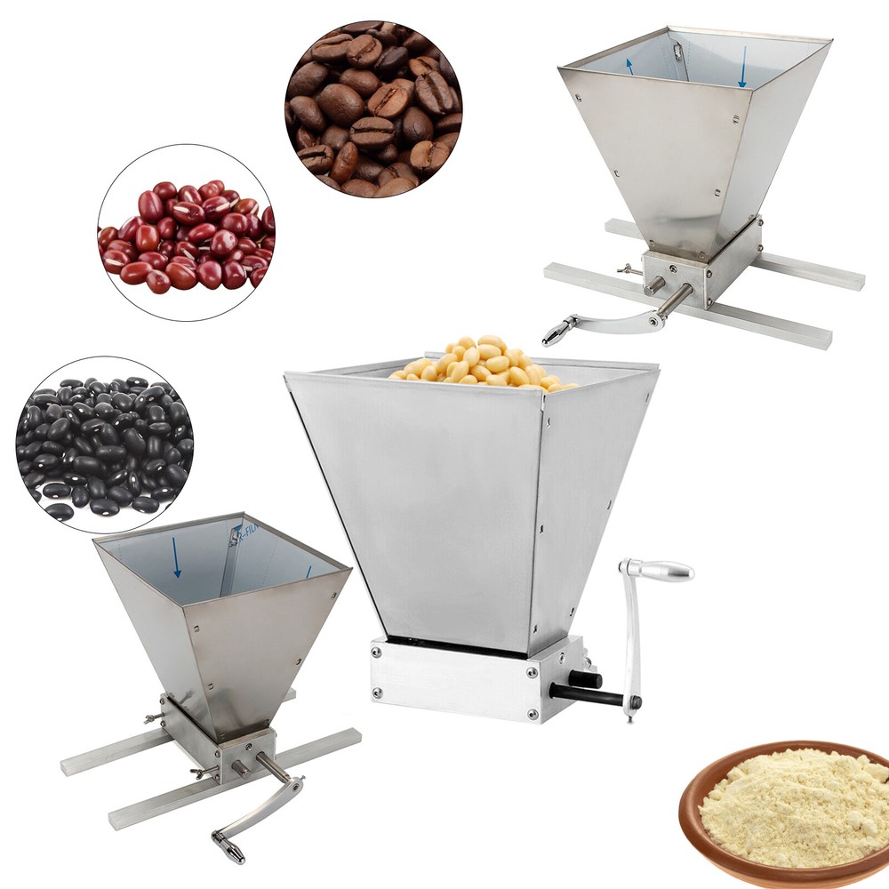 2 Roller Grain Crusher Double Roller Malt Mill Home Brewing Wheat Barley Grinder