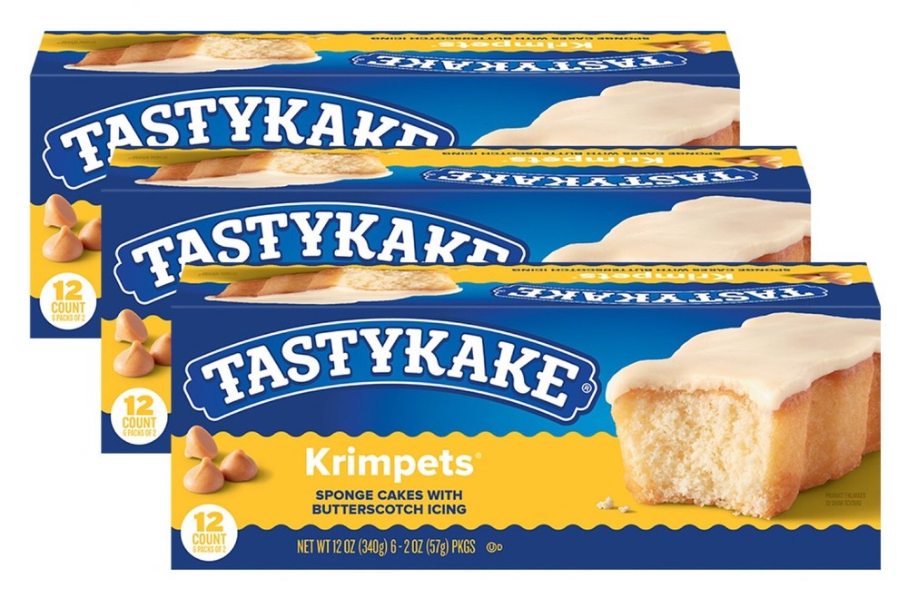 Tastykake Butterscotch Krimpets 3 Boxes
