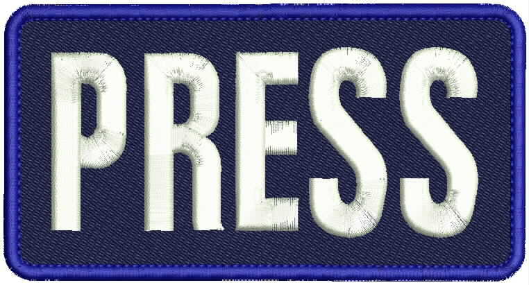 press embroidery patch 3X6 hook on back